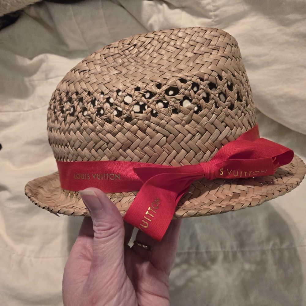 H&M hat with authentic Louis Vuitton ribbon